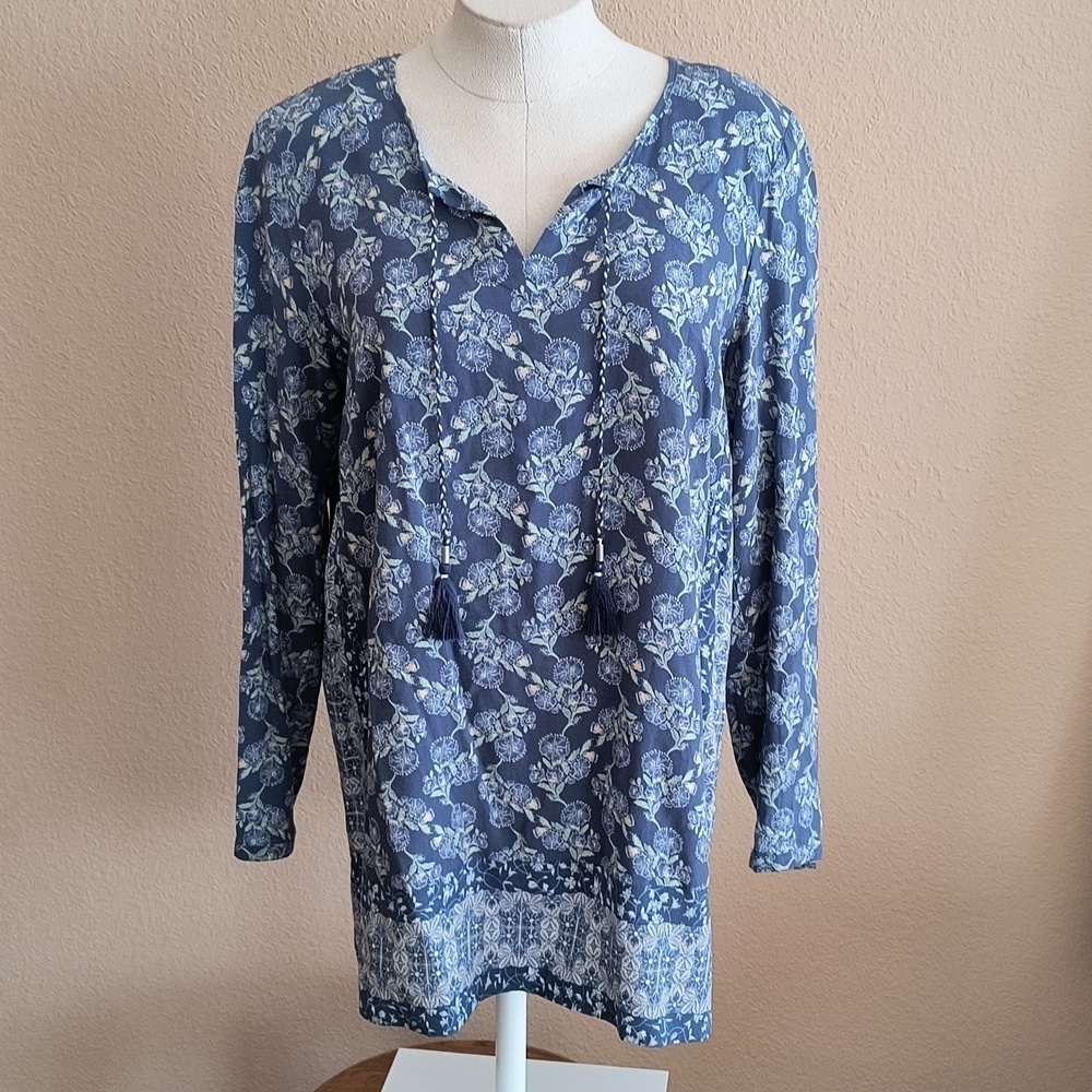 j.jill Peasant Tunic Top Size M